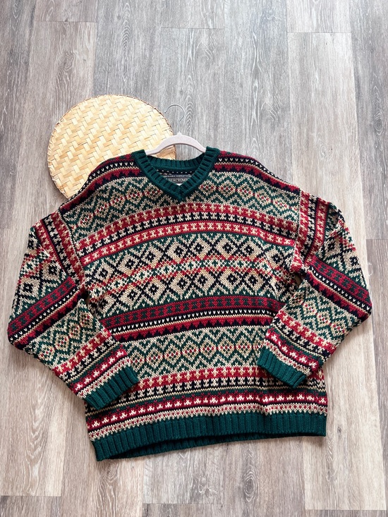 Abercrombie & Fitch Sweaters - Vintage Abercrombie and fitch winter Nordic Christmas knit chunky sweater